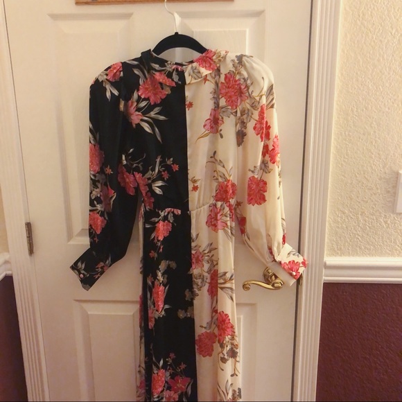 Misa Los Angeles Tabitha Satin Printed Wrap Dress - Picture 4 of 7